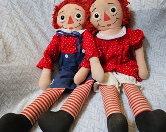 Vintage/ Raggedy Ann/ Raggedy Andy/ Toy Box/ Toy Moving Company