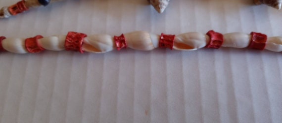 Vintage beaded Seashell Necklace set - image 7