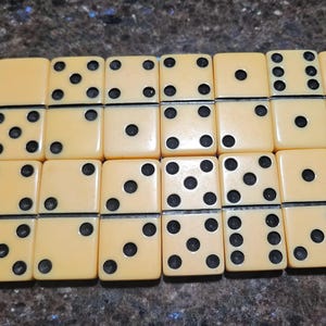 Vintage butterscotch bakelite Dominos replacement