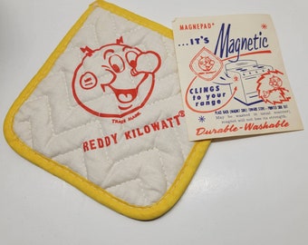 Vintage REDDY KILOWAT Magnepad Pot Holder