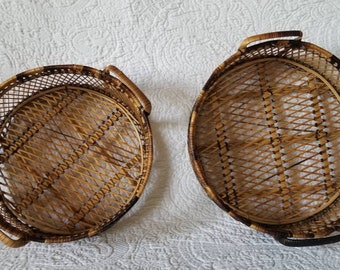 Bamboo wicker baskets