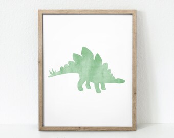 Nursery Dinosaur Print, Dinosaur Nursery Print, Dinosaur Wall Art, Dinosaur Art, Stegosaurus Print, Dinosaur Nursery