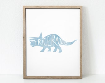 Nursery Dinosaur Print, Dinosaur Nursery Print, Dinosaur Wall Art, Dinosaur Art, Triceratops Print, Dinosaur Nursery, Dinosaur Printable