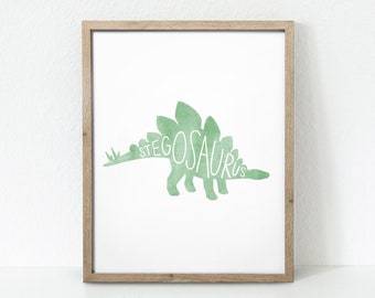Nursery Dinosaur Print, Dinosaur Nursery Print, Dinosaur Wall Art, Dinosaur Art, Stegosaurus Print, Dinosaur Nursery, Dinosaur Printable