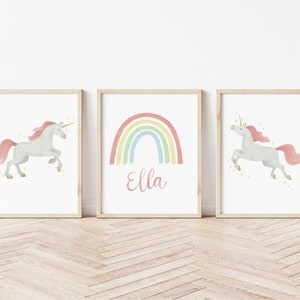 Unicorn Print, Rainbow Print, Unicorn Printable, Custom Art Print, Unicorn Decor, Nursery Wall Art, Kids Wall Art, Unicorn Art