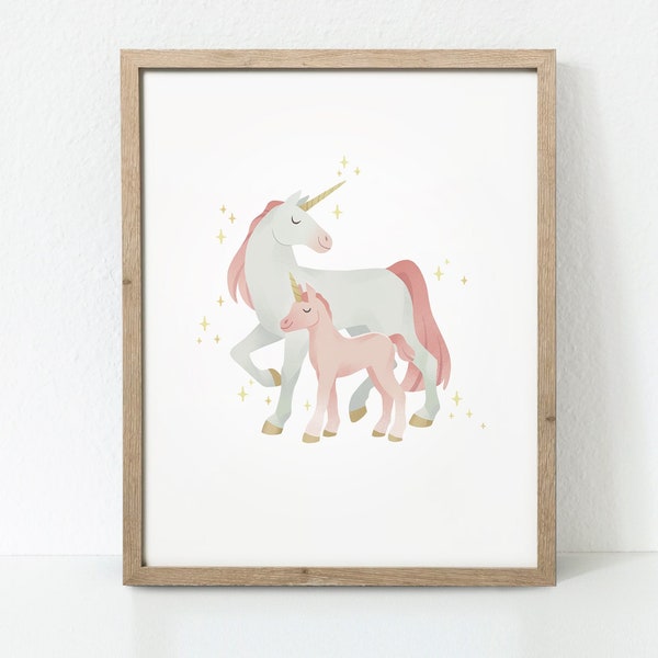 Unicorn Print, Unicorn Printable, Girls Room Decor, Unicorn Decor, Unicorn Wall Art, Playroom Wall Art, Unicorn Art, DIGITAL DOWNLOAD