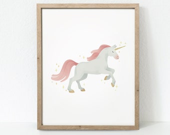Unicorn Print, Unicorn Printable, Girls Room Decor, Unicorn Decor, Unicorn Wall Art, Playroom Wall Art, Unicorn Art, DIGITAL DOWNLOAD