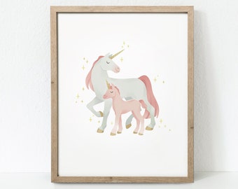 Unicorn Print, Unicorn Printable, Girls Room Decor, Unicorn Decor, Unicorn Wall Art, Playroom Wall Art, Unicorn Art, DIGITAL DOWNLOAD