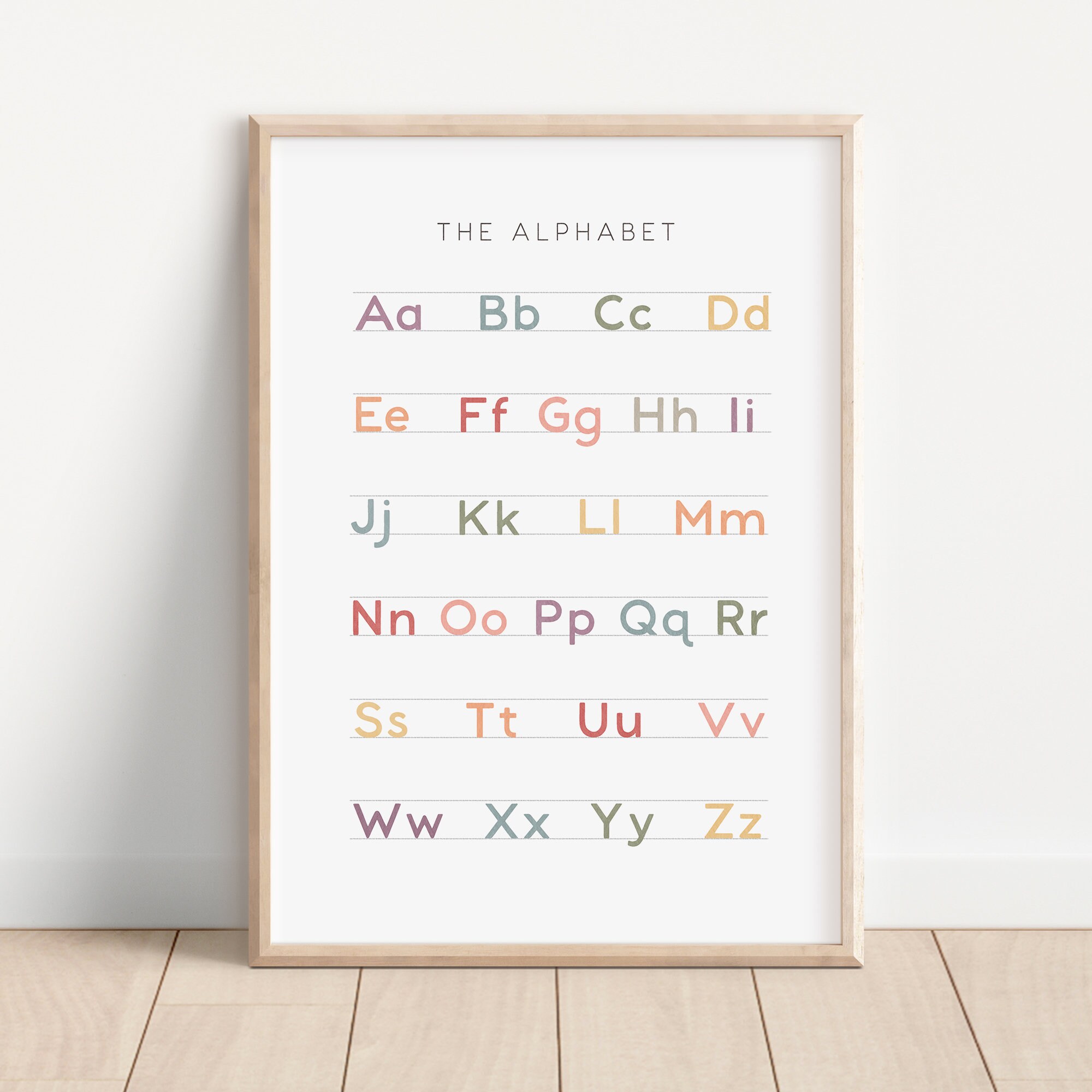 Alphabet Print, Educational Print, Printable Wall Art, ABC Poster ...