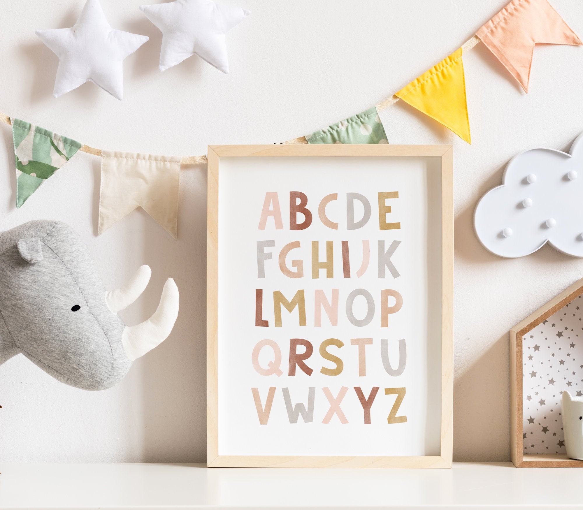 Alphabet Poster, Nursery Alphabet Print, ABC Poster, Nursery ABC Poster