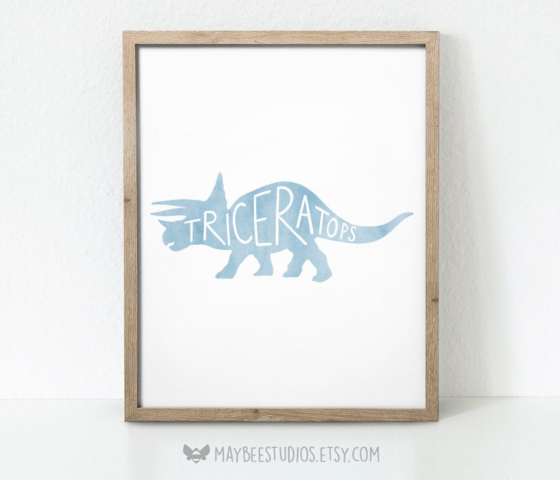 Dinosaur Printable Dinosaur Nursery Print Dinosaur Wall Art Nursery Dinosaur Print Triceratops Print Dinosaur Art Dinosaur Nursery