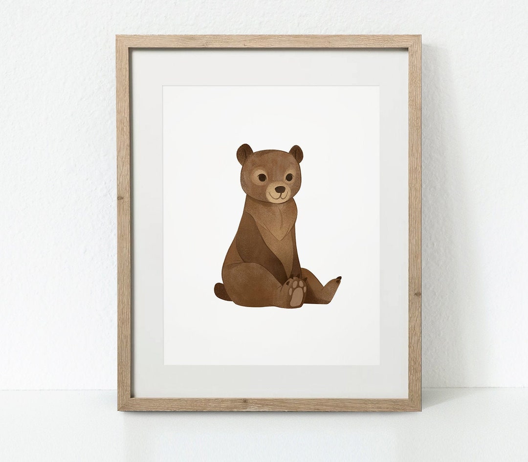 Bear Print, Woodland Nursery, Woodland Nursery Printables, Woodland ...