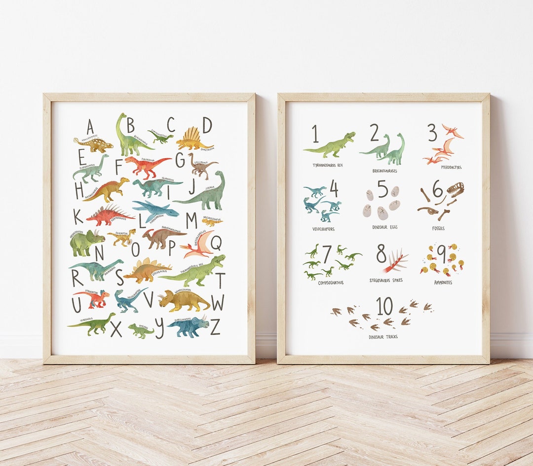 Dinosaur Alphabet Print, ABC Printable, Alphabet Print, Dinosaur ...