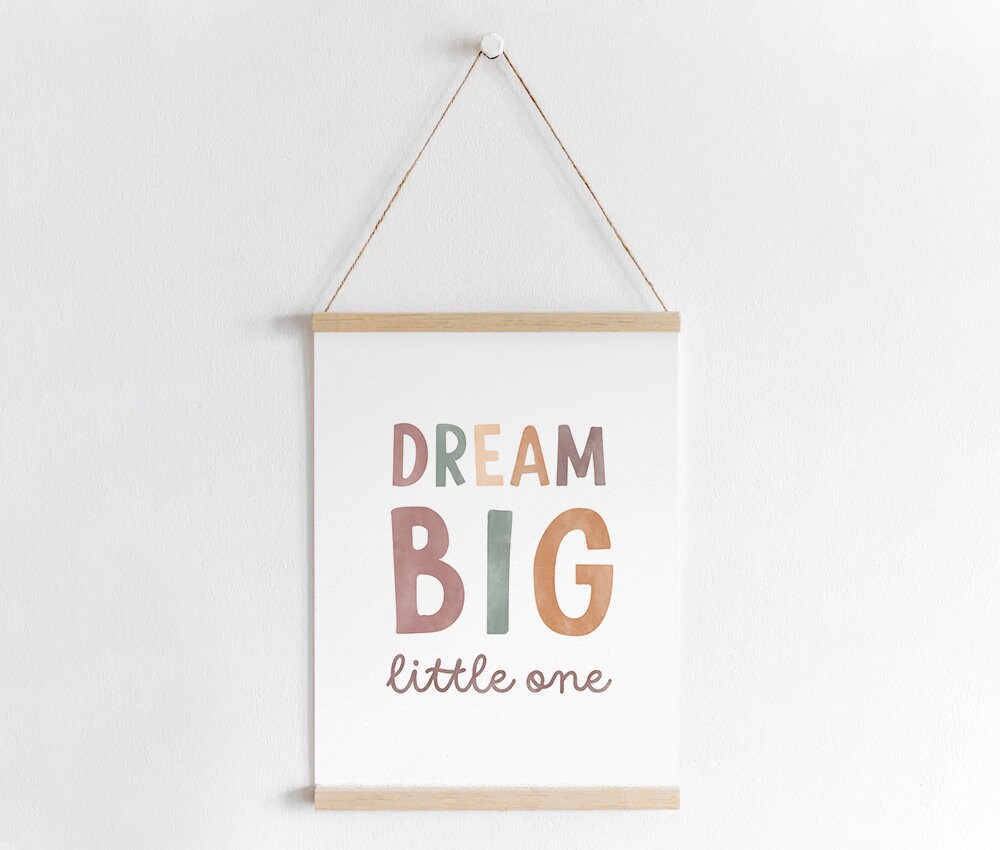 Dream Big Little One Print, Dream Big Print, Nursery Wall Art, Boho Kids Room Decor, Gender Neutral, Printable Nursery Quote, PRINTABLE - Etsy dream-big-little-one-print-dream-big-print-nursery-wall-art-boho-kids-room-decor-gender-neutral-printable-nursery-quote-printable-etsy