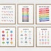 Educational Prints, Set of 6 Preschool Posters, Classroom Decor, Homeschool Decor, Preschool Poster, Learning Posters,DIGITAL DOWNLOAD 