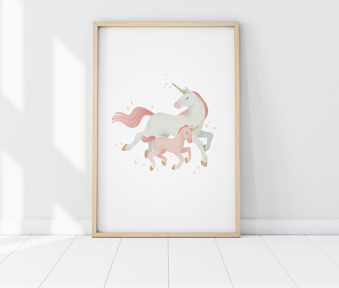 Unicorn Print Unicorn Printable Girls Room Decor Unicorn - Etsy