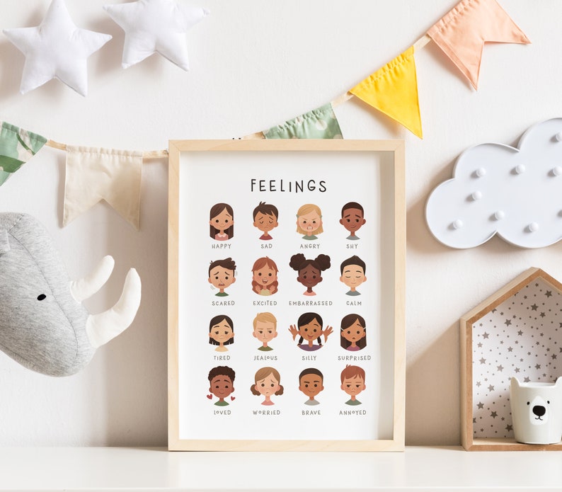 Feelings Poster, Calming Techniques, Calming Corner, Emotions Chart, Classroom Decor, Montessori Homeschool Decor, Feelings Print, Printable image 6