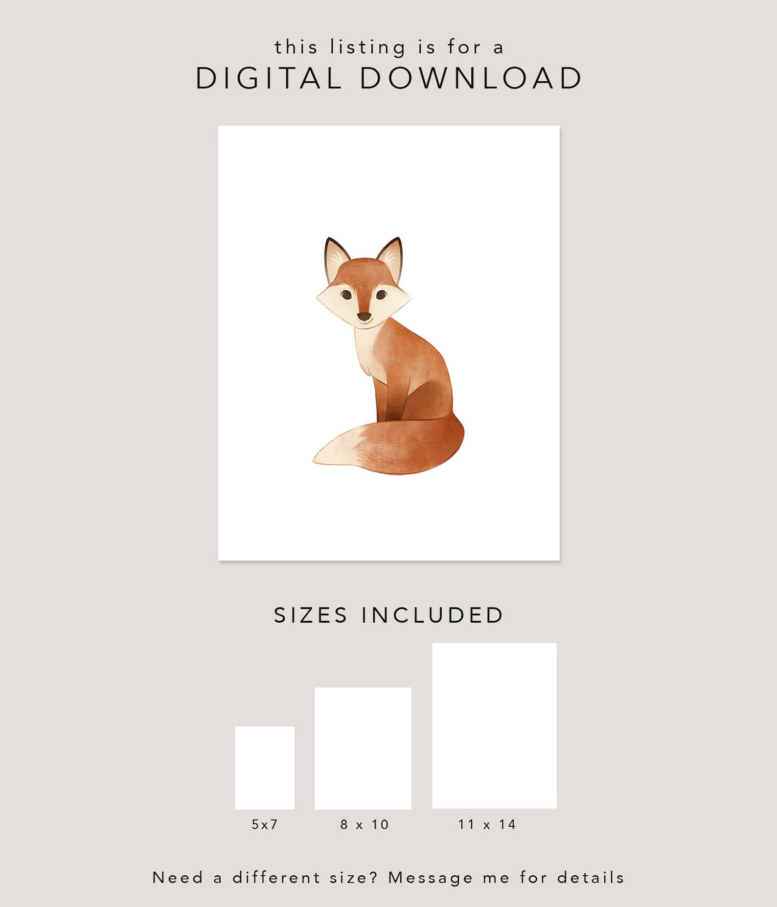 Fox Print Woodland Nursery Print Woodland Nursery - Etsy