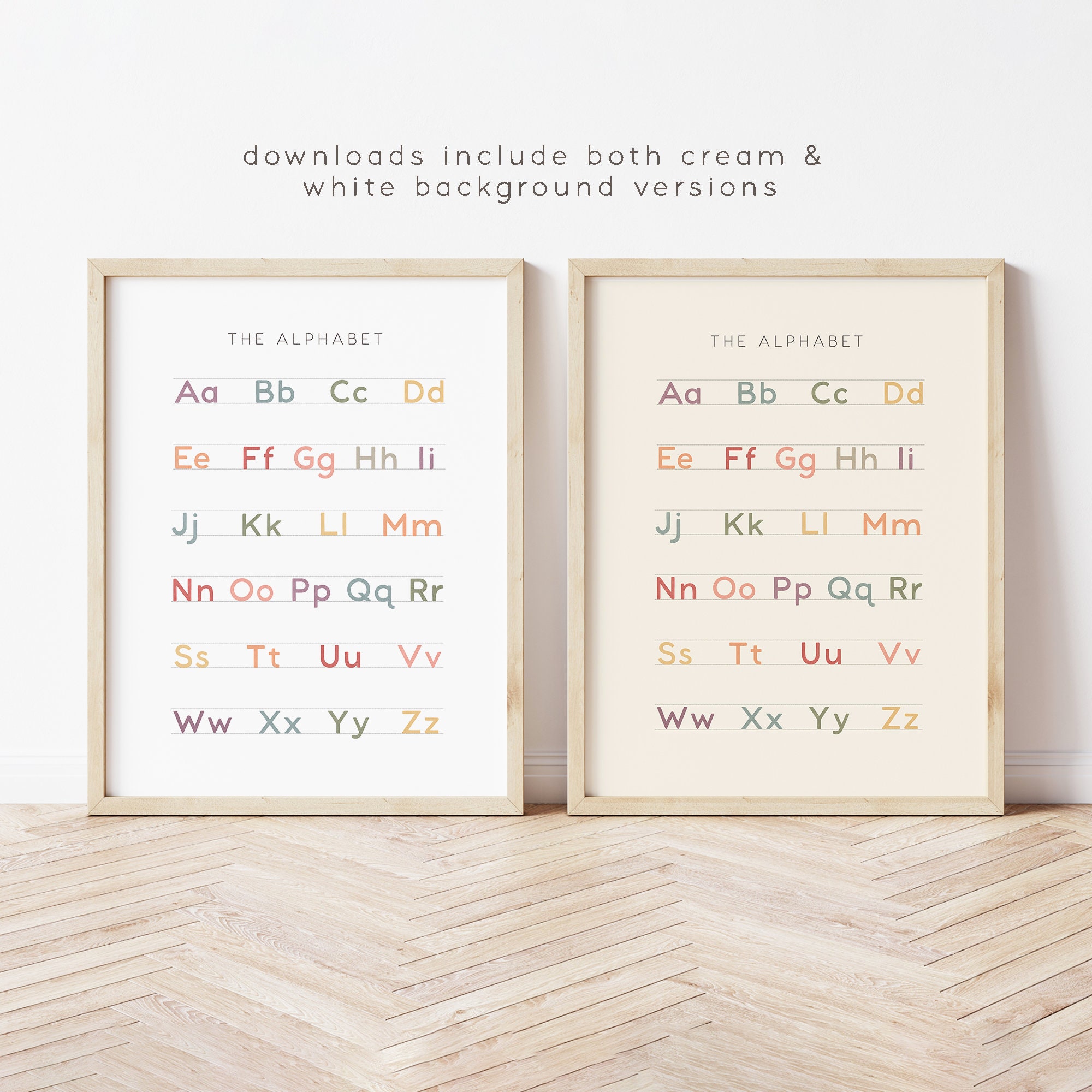 Educational Nursery Wall Decor Alphabet Learning Poster For Toddlers 1 ...