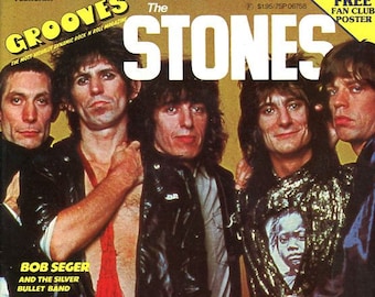 Magazine  Grooves  The Stones  1979   Half the magazine is about the Rolling Stones  details on every member ...plus other bands musicians