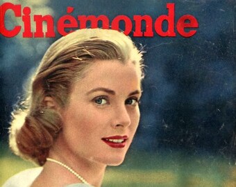 Cinemonde Magazine - Stunning Grace Kelly Cover   About French Intl Cinema 1956   36 Pages   60 Year Old Magazine !  Pretty Actresses  WoW !