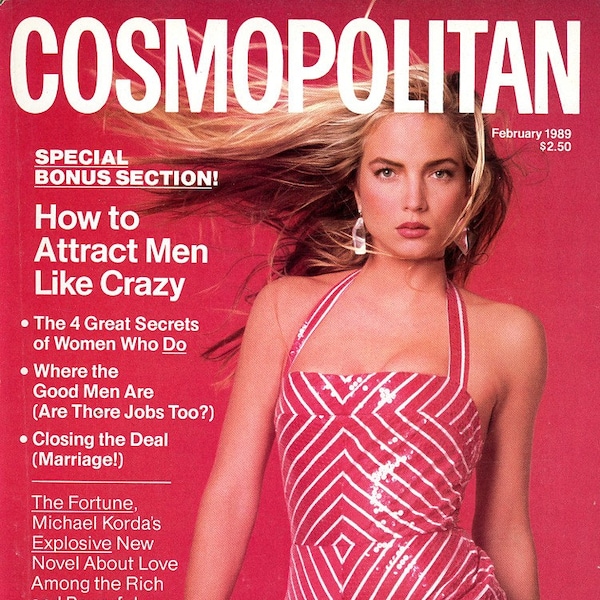 Cosmopolitan 1989  Rachel Williams on Cover  plus  Jodie Foster  Oprah Winfrey  Cybill Shepherd  Kelly LeBrock