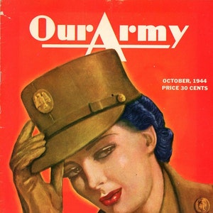 Our Army Magazine Cover Print Art von Erosen Tonnen von Anzeigen plus viele viele militärische Artikel Soldaten Krankenschwestern mehr Bild 1