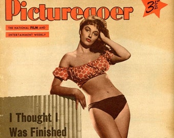 Picturegoer British Film-Movie Magazine  1956  Jackie Collins Cover , Yes that Jackie Collins  Other Stars and Models