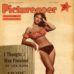 Picturegoer British Film-Movie Magazine 1956 Jackie Collins Cover , Yes that Jackie Collins Other Stars and Models image 1