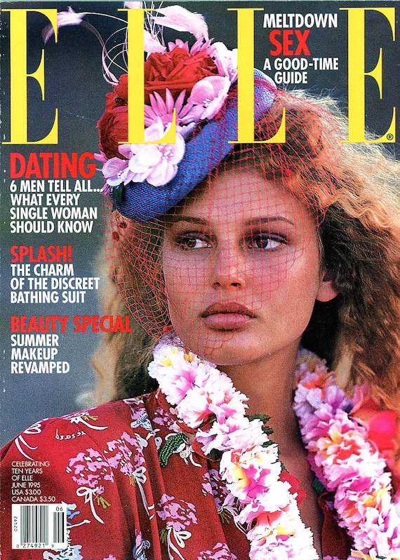 Elle Magazine June 1995: Bridget Hall Cover, Arquette Family - Etsy