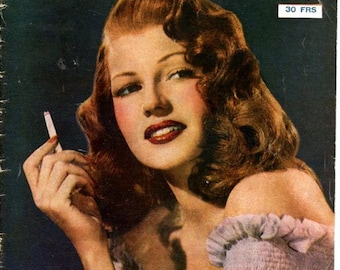 Magazine  Paris Pin-up Magazine  Circa 1950  Rita Hayworth Cover   Very Collectible !