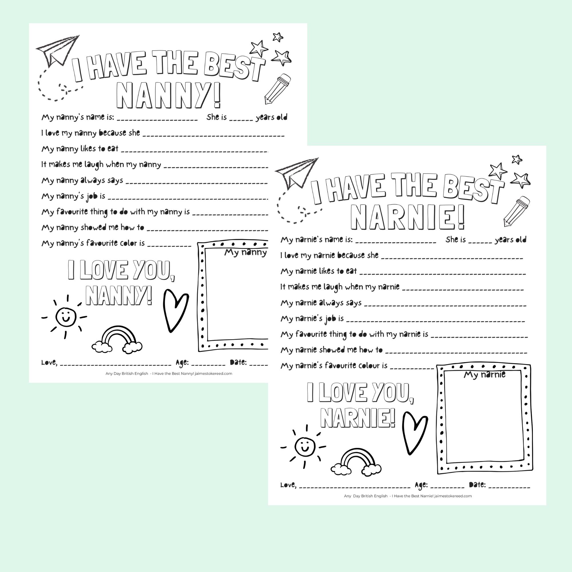 Mother's Day Gift Coloring Printable Keepsake | All About Mom Interview ...