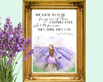 She Knew No Fear L.M. Montgomery Print | Digital Download Printable