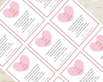 Printable Valentines Day Cards | Gilbert Blythe to Anne Shirley Heart Art Print | Anne of Green Gables | Literary Quote Digital Download