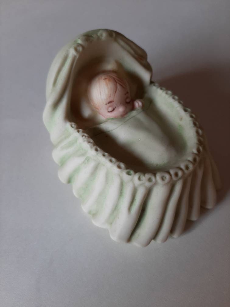 Tiny Baby in Porcelain. Sweet .figurine Collectible Etsy