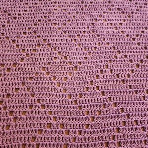 PDF - Patrón de crochet para manta de filete tejido