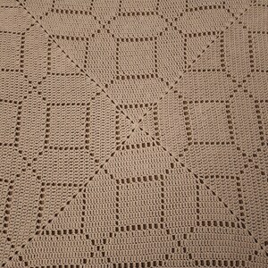PDF - Tesselated Waffle Filet Square Blanket - Crocheted - Etsy