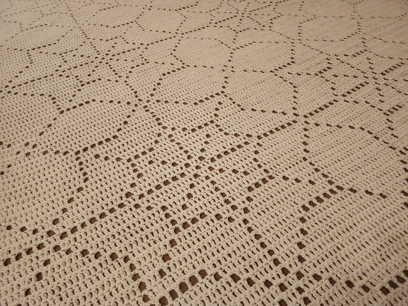 PDF Spiderweb Filet Blanket Crochet Pattern image 1
