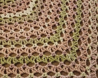 Peephole Shawl - Neapolitan - Crocheted