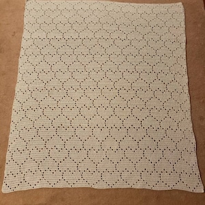 Tesselated Hearts Filet Blanket Crochet Pattern PDF File image 3