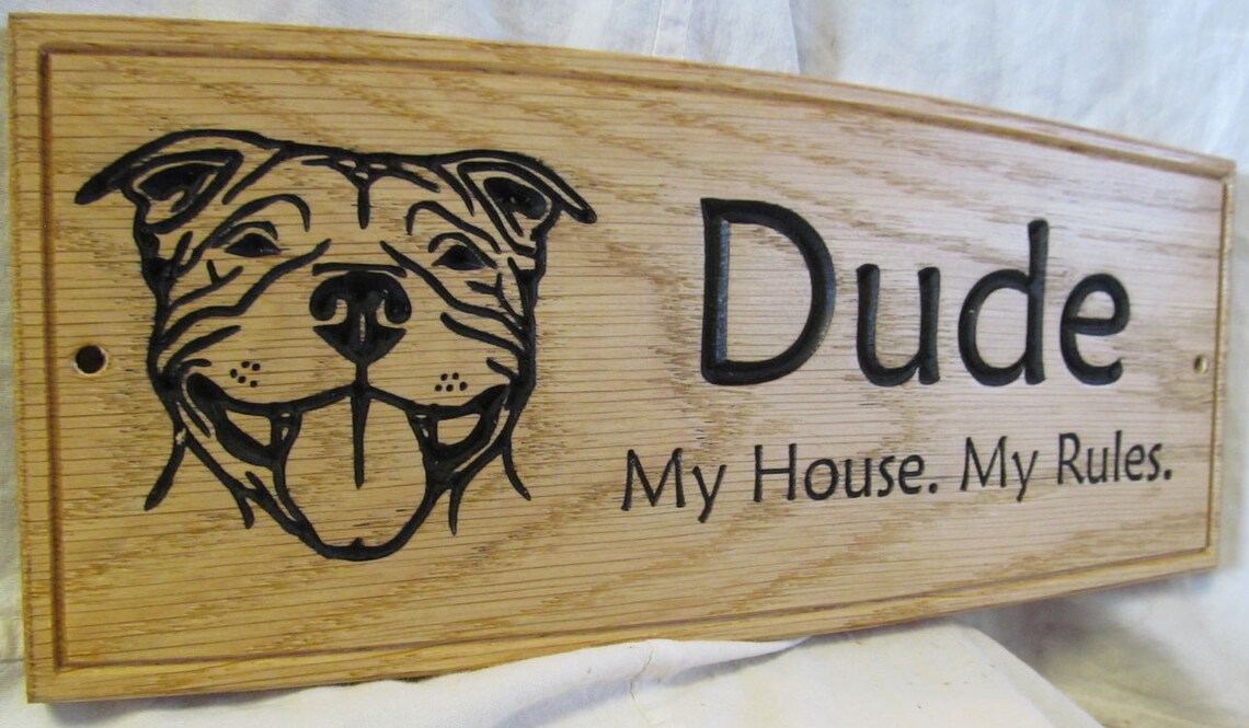 Dog Kennel Name Sign. Personalised to your requirements. Etsy