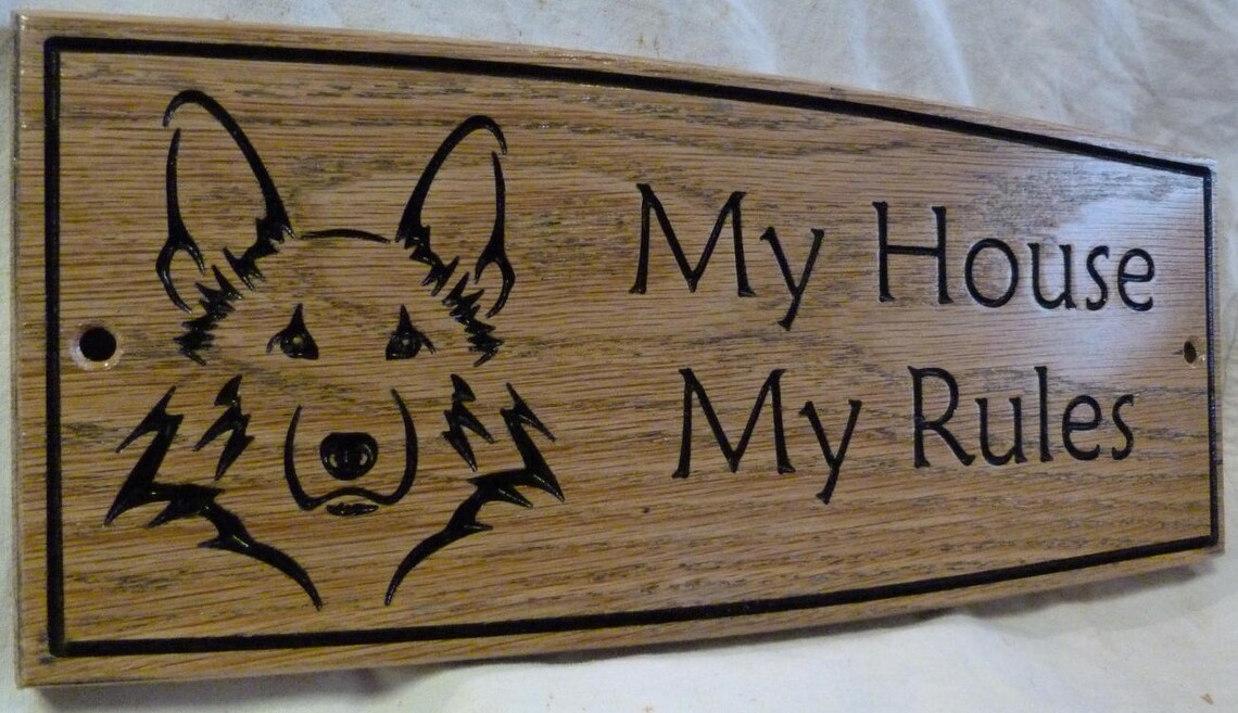 Dog Kennel Name Sign. Personalised to your requirements. Etsy