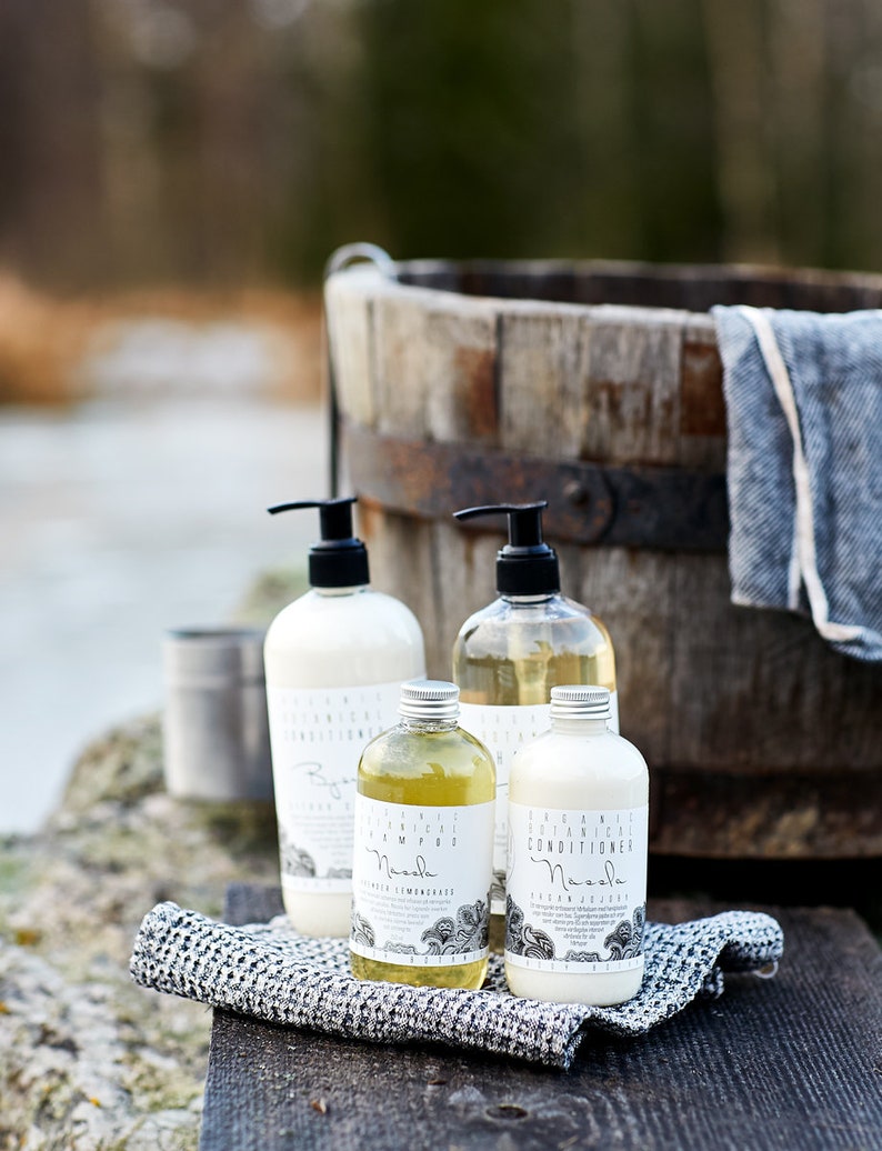 Organic Nettle Herbal Shampoo with Lemongrass and Lavender essential oils. Biodegradable. image 3