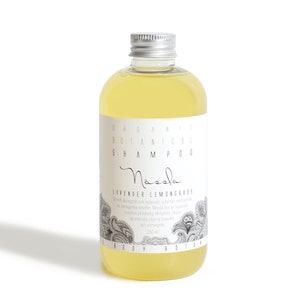 Organic Nettle Herbal Shampoo with Lemongrass and Lavender essential oils. Biodegradable.