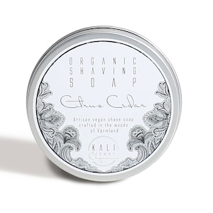 Artisan vegan Shaving Soap – Citrus and Cedar