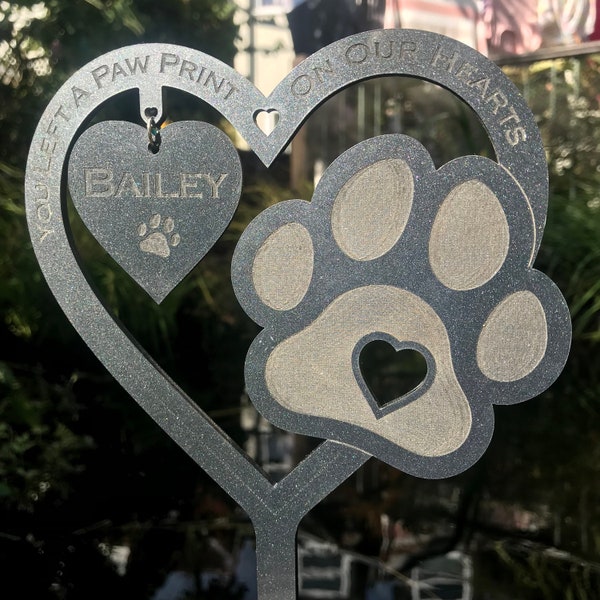 Pet Loss Memorial Remembrance Plaque Loss Of Pet Dog Cat Memorial Personalised Decoration Gift Garden Plaque Sign