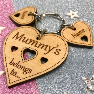 PERSONALISED GIFTS THIS MUMMY BELONGS TO HEART KEYRING MOTHERS DAY GIFT NAN - Foto 11