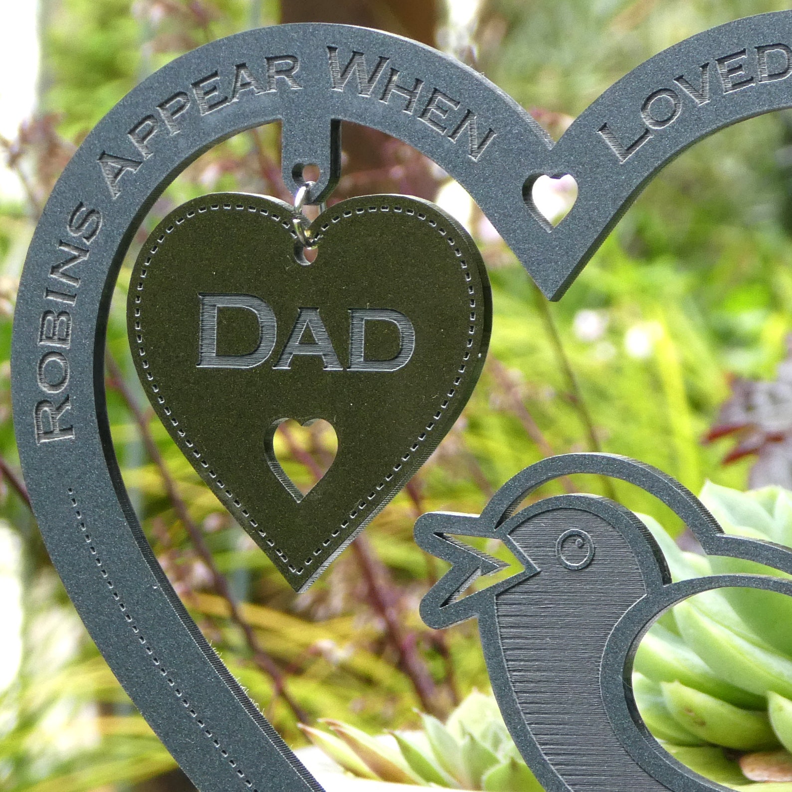 Personalised Memorial Gift Robin Ornament Grave Decoration Etsy UK