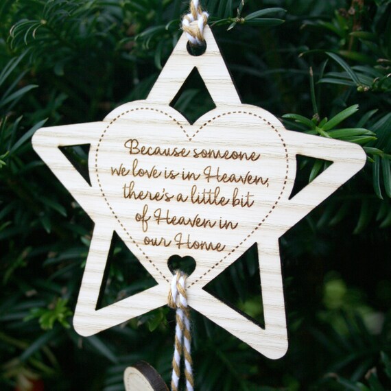MUM Memorial Bauble Christmas Tree Plaques Wooden Heart Decoration Sign Gift