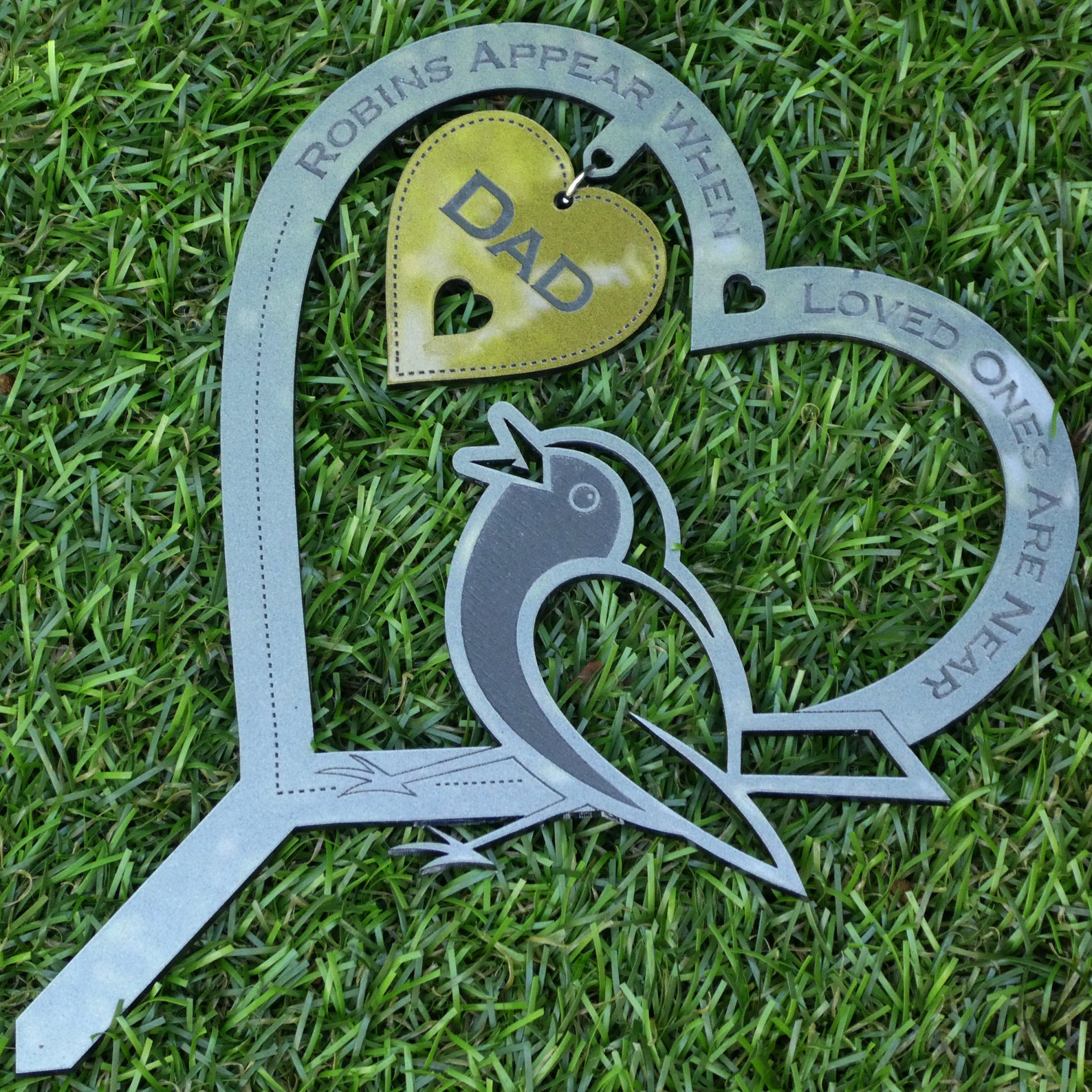 Personalised Memorial Gift Robin Ornament Grave Decoration Etsy UK